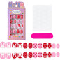 24Pcs/box Kids nails for Girl Cartoon Pattern False Nail Cute Child Fake Nails Tips Kawaii Acrylic Artificial Press on Nail+Tool NovaCart