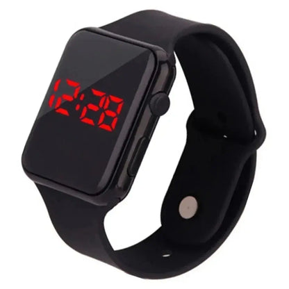 Simple Digital Watch for Men Women Fashion Sport LED Electronic Watch Black Silicone Wristband Casual Mens Watch Reloj Hombre NovaCart