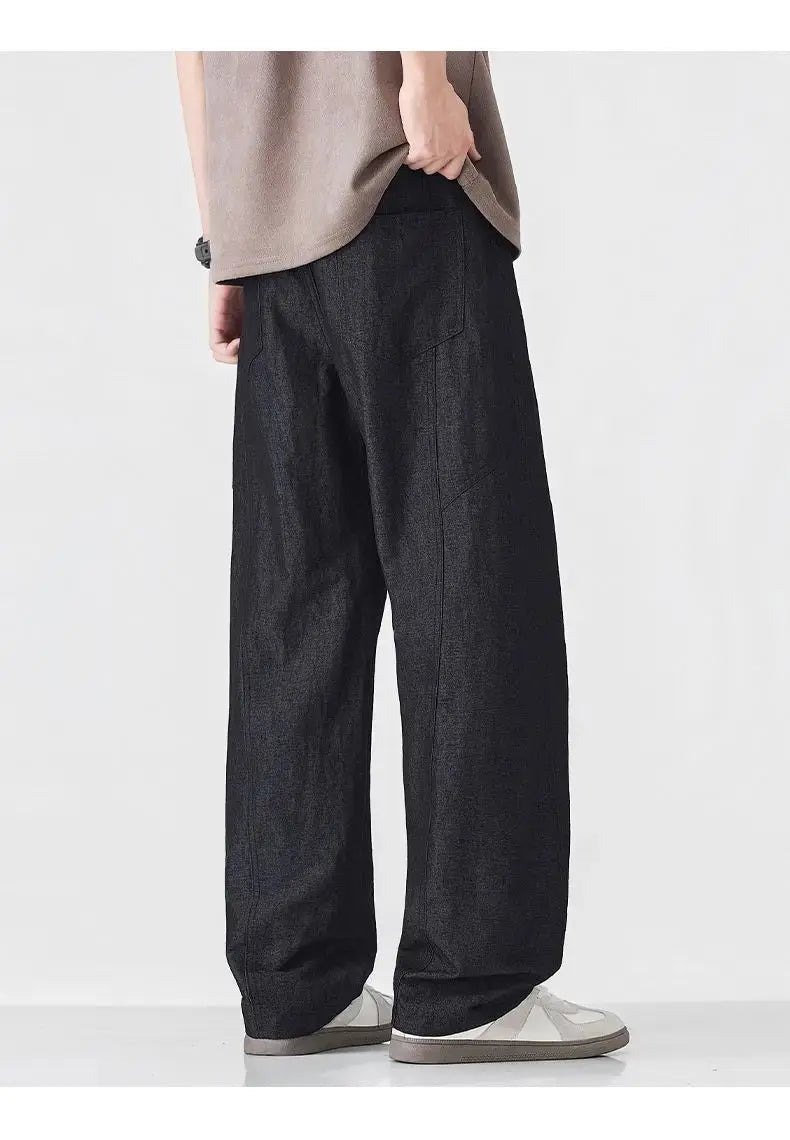 HIQOR Spring Men's American Retro Casual Pants Man Summer Sweatpants Joggers Track Pants Fashion Casual Loose Wide Leg Trousers NovaCart