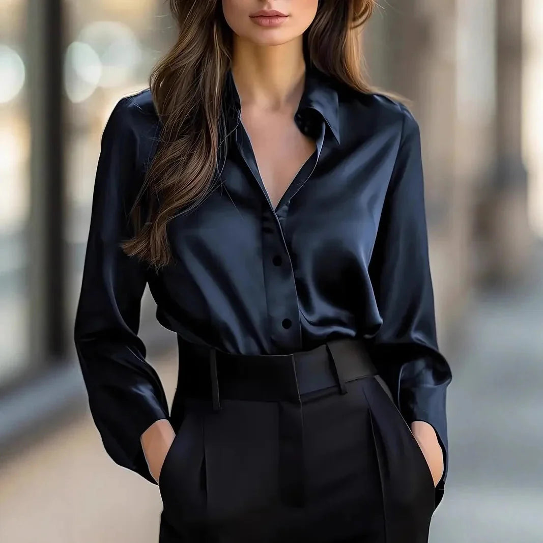 Women’s Spring-Autumn Lapel Button Shirt FitiqueFit