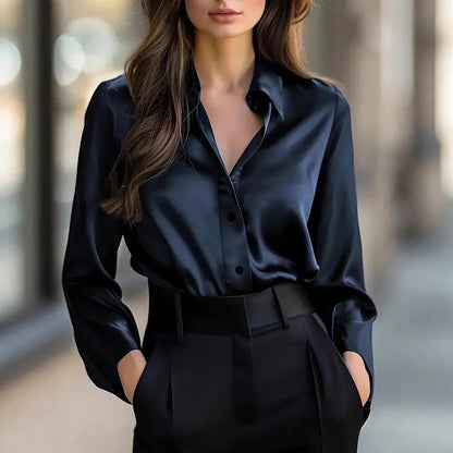 Women’s Spring-Autumn Lapel Button Shirt FitiqueFit
