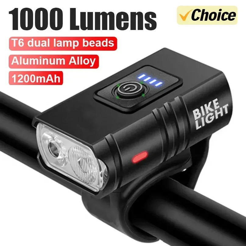 Ultra Bright Bike Light Bicycle Front Headlight Night Riding Red Back Taillight Waterproof for Adult Kids Road Mountain Cycling Pi-Mart