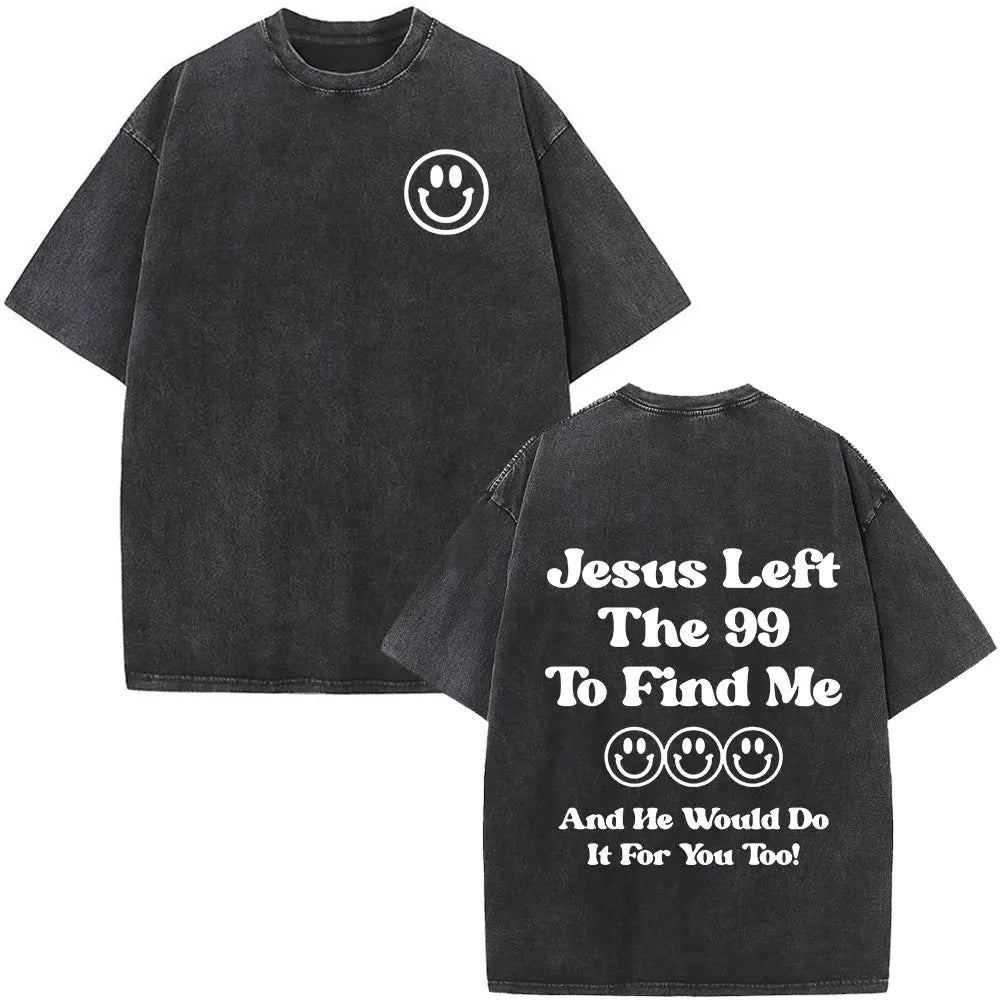 Christian Jesus Faith Over Fear Bible Verse Washed T-shirts Men Women Fashion Vintage Oversized T Shirts Harajuku Cotton T-shirt NovaCart