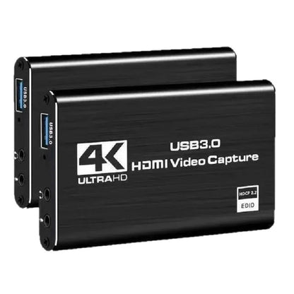 4K USB 3.0 Video Capture Card, HDMI-compatible HDTV Recorder Grabber for Game Recording, PC, Game Audio & Mic Pi-Mart