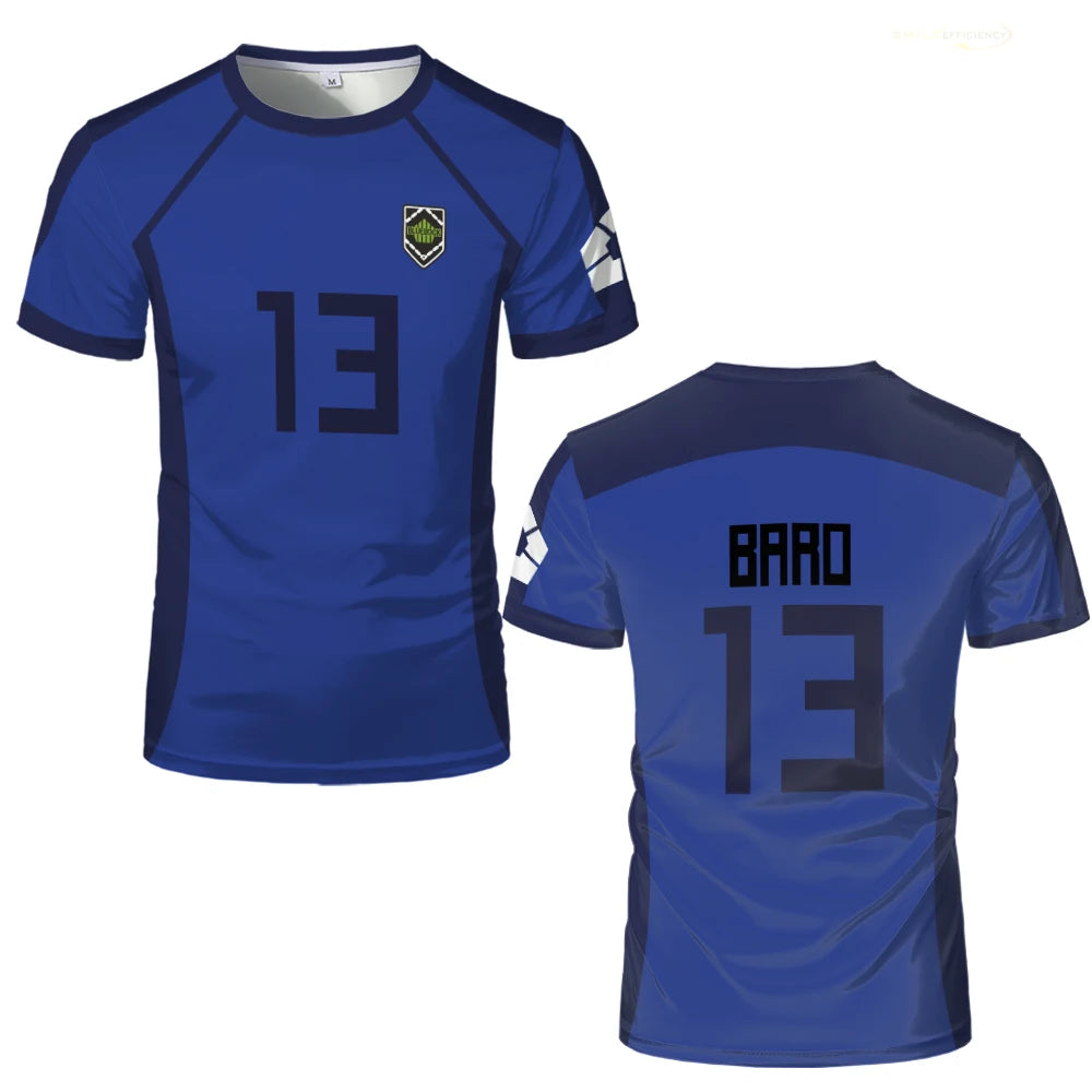 Anime Japanese Blue Lock Isagi Yoichi Football Jersey T-shirt Cosplay Hyoma Chigiri Meguru Bachira Tee Original Children Clothes NovaCart