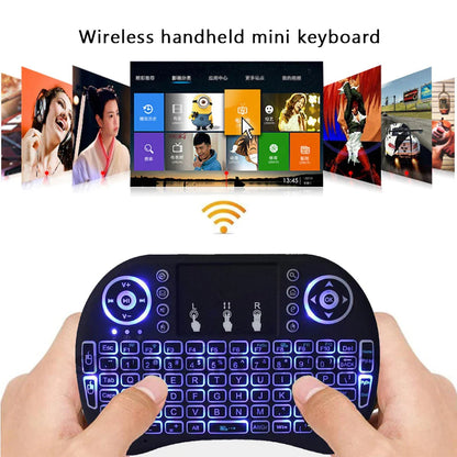 2.4G Air Mouse with Touchpad Keyboard i8 Arabic French Spanish Russian Backlit Mini Wireless Keyboard for PC Android TV Box Pi-Mart