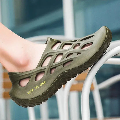 Summer Men Sandals Light EVA Men's Casual Shoes Hole Shoes Clogs Lovers Home Garden Outdoor Male Beach Flat Slippers Big Size NovaCart