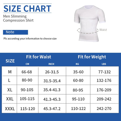 Men's Short Sleeve Compression T-Shirt V-neck Shapewear Tummy Control Flat Belly Tank Top Fitness Workout Slimming Body Shaper NovaCart