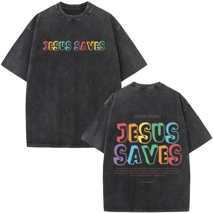 Christian Jesus Faith Over Fear Bible Verse Washed T-shirts Men Women Fashion Vintage Oversized T Shirts Harajuku Cotton T-shirt NovaCart