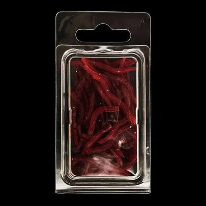 BURLE Lifelike Fishy Smell Red Soft Lures Simulation Earthworm Red Worms Artificial Fishing Lures Pi-Mart
