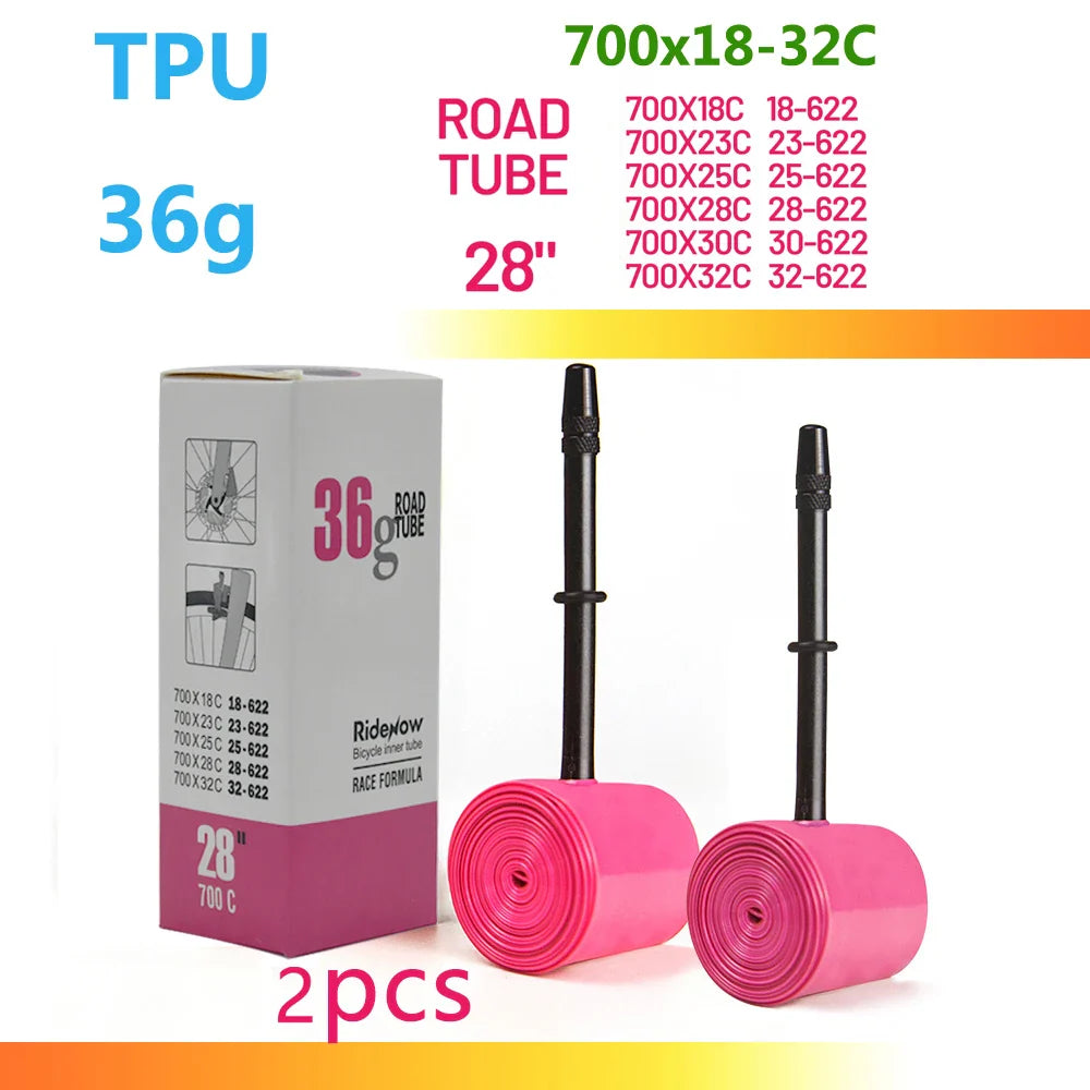 RideNow TPU Bike Inner Tube 700C 700x18 23 25 28 32 35 37 40 47C Road Bicycle Tire MTB Bike Camera 29x1.5 1.75 1.9 pneu aro Pi-Mart