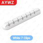 Adhesive Cable Holder Clips Cord Management Wire Organizer for Desktop USB Charging Cable Nightstand Power Cord Mouse Cable Pi-Mart