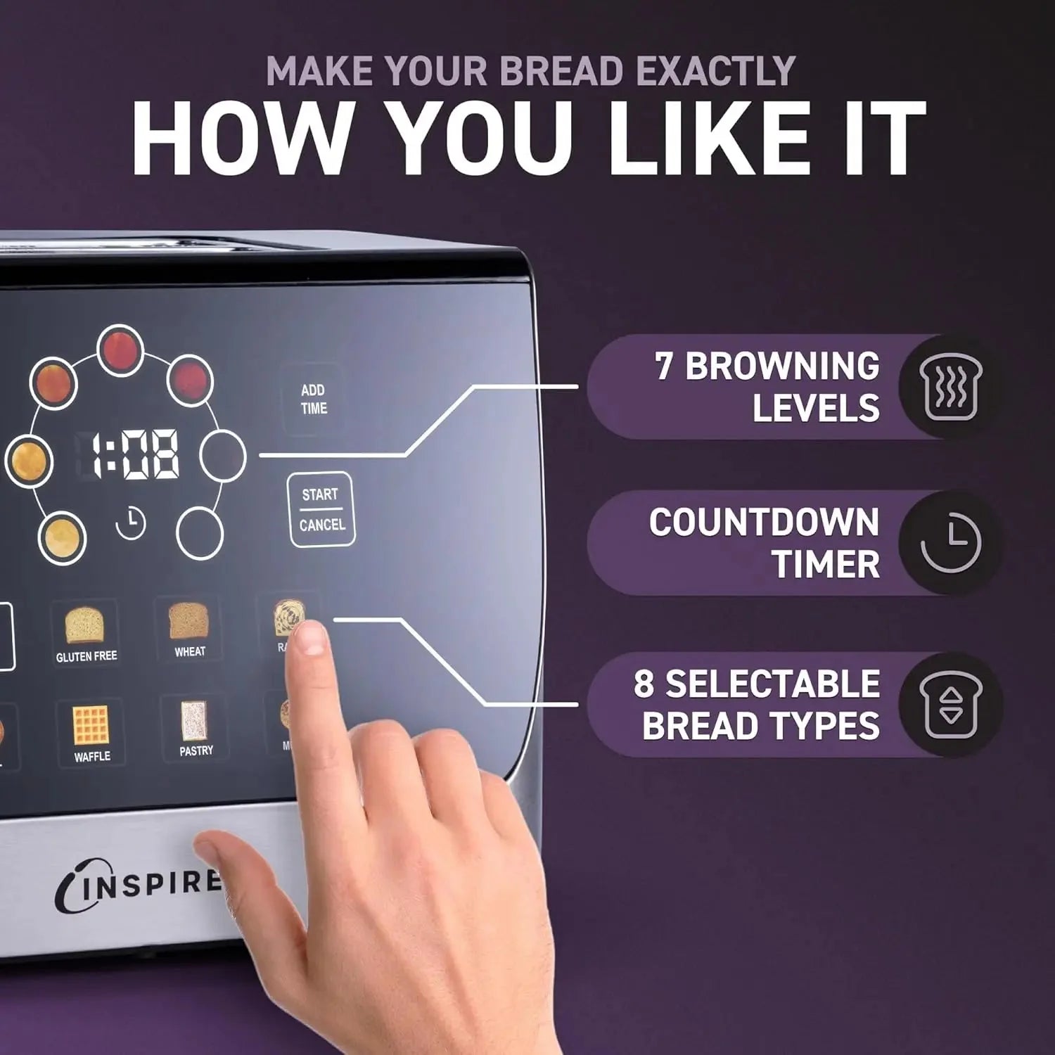 Touch Screen Smart Toaster SmartPursue™