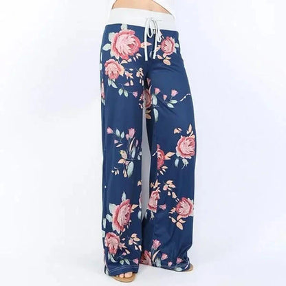 Plus Size Wide-Leg Drawstring Lounge Pants Casual Comfort FitiqueFit