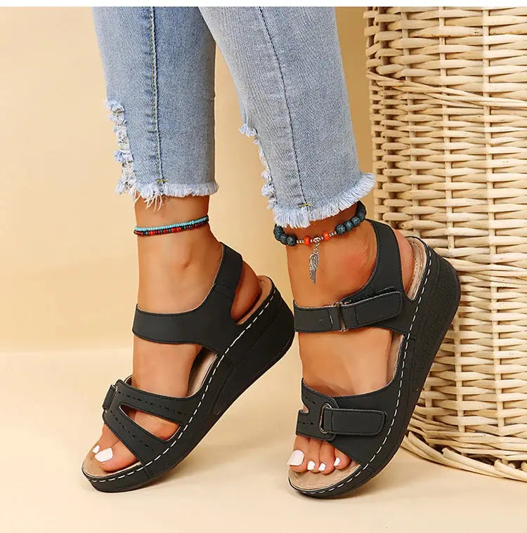 Shoes Women Sandals Fashion Wedge Ladies Shoes Party Women's Sandals Huaraches Elegant Footwear Zapatos De Mujer Female NovaCart