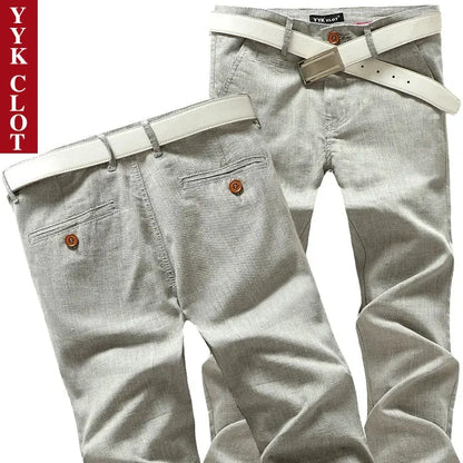 high quality linen pants man summer Cotton Linen Casual Pants For Men Business Man Cargo Pants Mens Trousers MAN JEAN Big size NovaCart