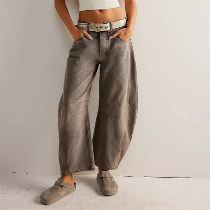 Women’s Mid Rise Wide Leg Jeans FitiqueFit