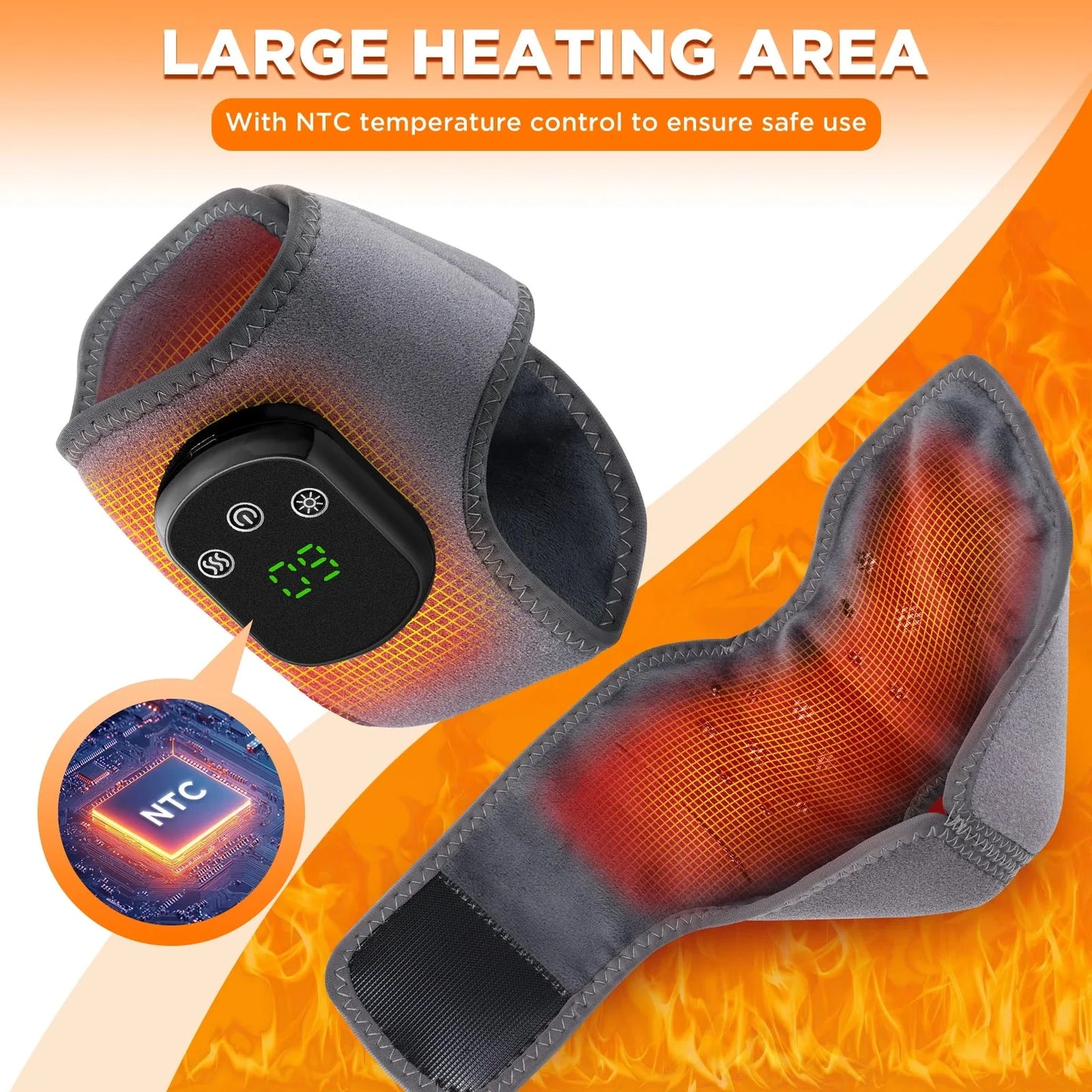 🦶 Electric Ankle Brace – Adjustable Hot Compress & Vibration Massage Support SmartPursue™