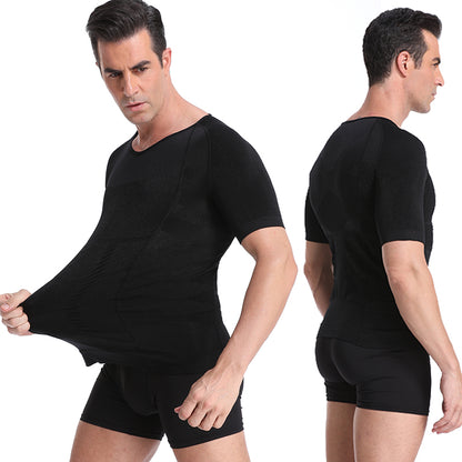 Men Body Shaper Slimming Compression Shirts Gynecomastia Undershirt Seamless Waist Trainer Muscle Belly Weight Loss Shapewear NovaCart