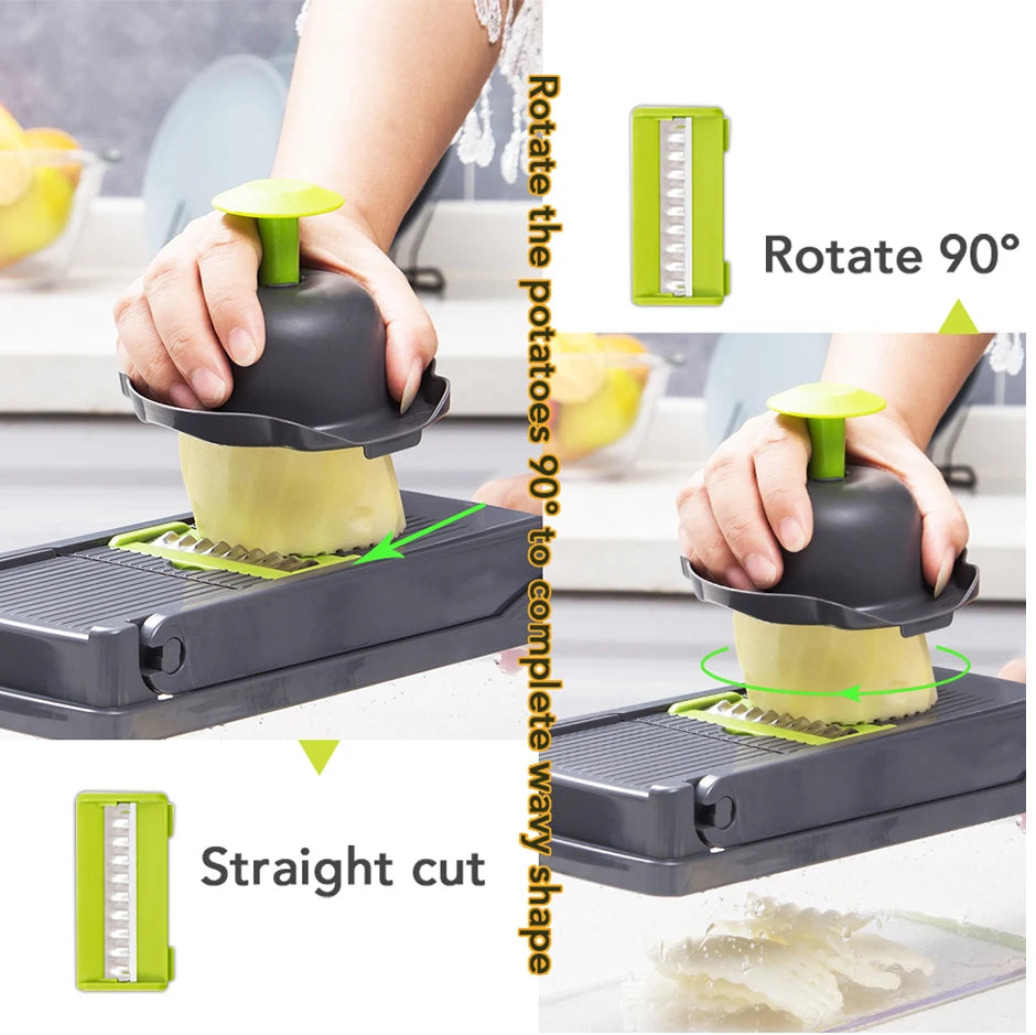 Vegetable Chopper Multifunctional Grater Cutter Kitchen Accessories Manual Fruit Slicer Potatos Shredders Cheese Onions Slicers NovaCart