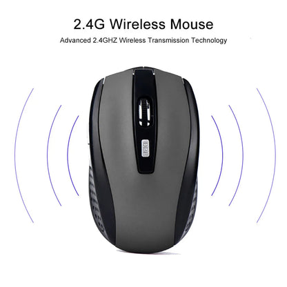 2.4G Wireless Mouse 2.4Ghz Gaming Mouse 6D Optical Wireless Mouse Slim Mini Noiseless Mice  DPI1600 for Macbook PC Laptop Pi-Mart