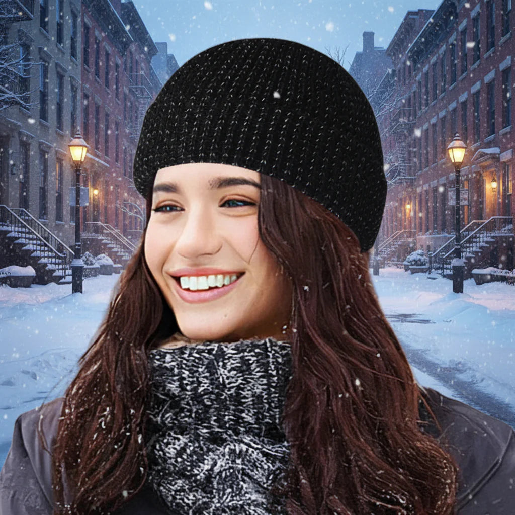 Unisex Winter Reflective Beanie – High Visibility Noctilucent Knit Hat FitiqueFit