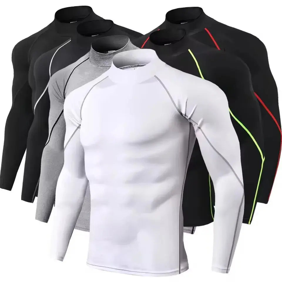 Men Compression Long Sleeve T Shirt Sportswear Male Skinny Tshirt Elastic Track Tracksuit Clothing Gyms Fitness T-shirt For Men NovaCart
