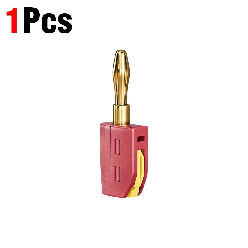 1-6PCS Portable 32A 4mm Banana Plug Solderless Quick Connect High Current Gold-Plated Connectors Audio Copper Speakers Amplifier Pi-Mart
