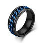 Spinning Anxiety Rings Free Shipping Items For Men Titanium Steel Rotatable Chain Fidget Joint Ring Jewelry Anillos De Hombres NovaCart