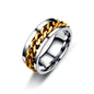 Spinning Anxiety Rings Free Shipping Items For Men Titanium Steel Rotatable Chain Fidget Joint Ring Jewelry Anillos De Hombres NovaCart