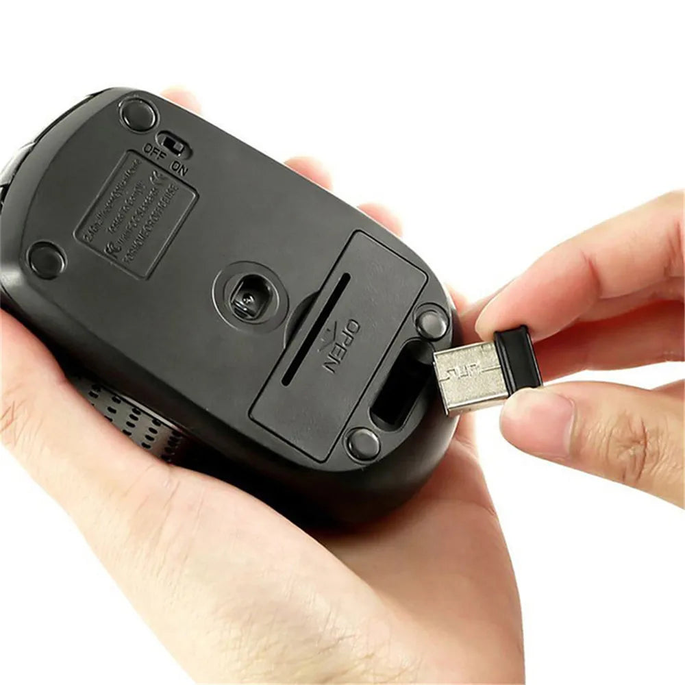 2.4G Wireless Mouse 2.4Ghz Gaming Mouse 6D Optical Wireless Mouse Slim Mini Noiseless Mice  DPI1600 for Macbook PC Laptop Pi-Mart