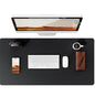 Large Mouse Pad,Office Desk Mat, Leather Desk Pad Protector, Non-Slip PU Leather Desk Blotter, Laptop Desk Pad Pi-Mart