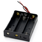 Black Plastic Battery Storage Case DIY Holder 1X 2X 3X 4X 18650 Battery Box with Wire Lead Pin for Electronics 18650 Battery Con Pi-Mart