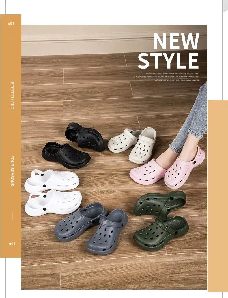 Summer Men Clogs Sandals Men's and Women's Leisure Slippers Beach Slides Home Garden Shoes Outdoor Sandals Plus Size 46 47 48 NovaCart