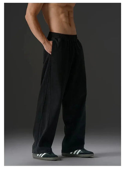 Men's Sweatpants Elastic Waist Joggers Track Pants Casual Sport Fitness Gym Clothing Autumn All-Match Loose Comfy Trousers NovaCart