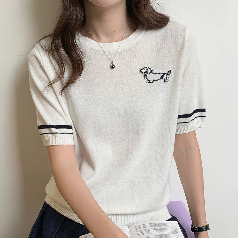 Summer Women's T-shirt 100% Cotton Short Half Sleeve O neck Clothes Solid Casual Pullover Basic Female Top NovaCart