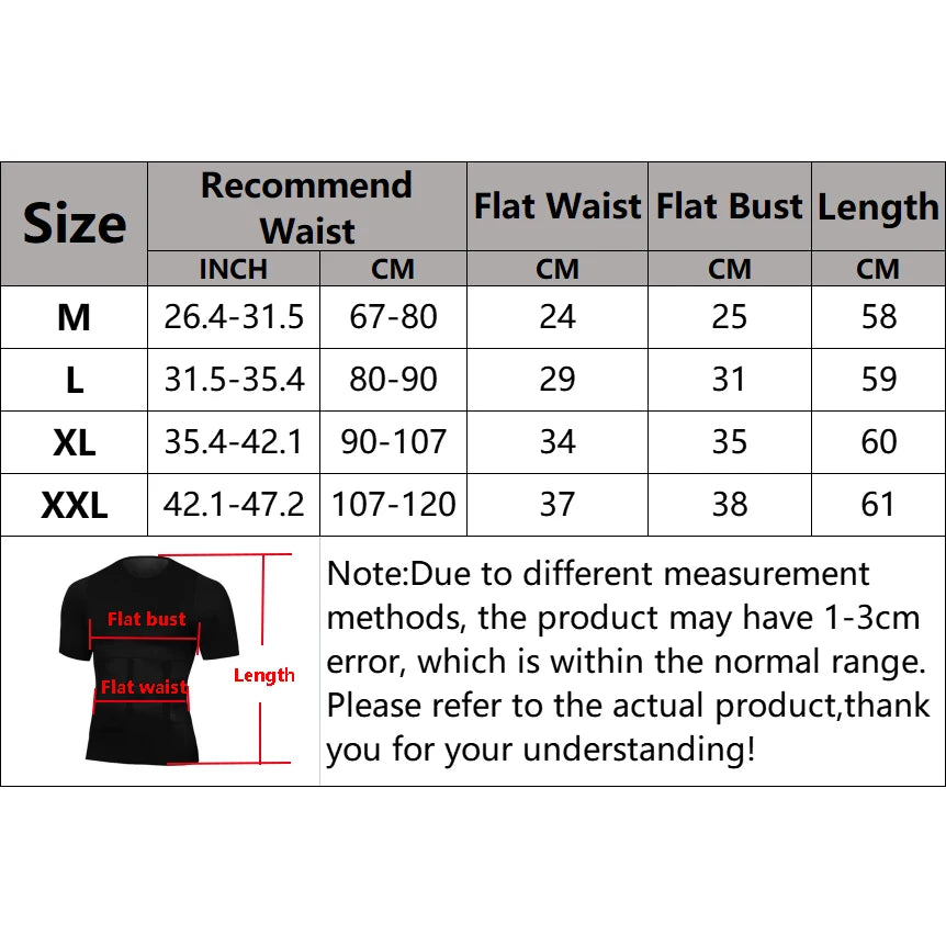 Mens Slimming Body Shaper Compression Shirt Tummy Control Slimmer Shapewear Gynecomastia Undershirt Posture Corrector Tops NovaCart