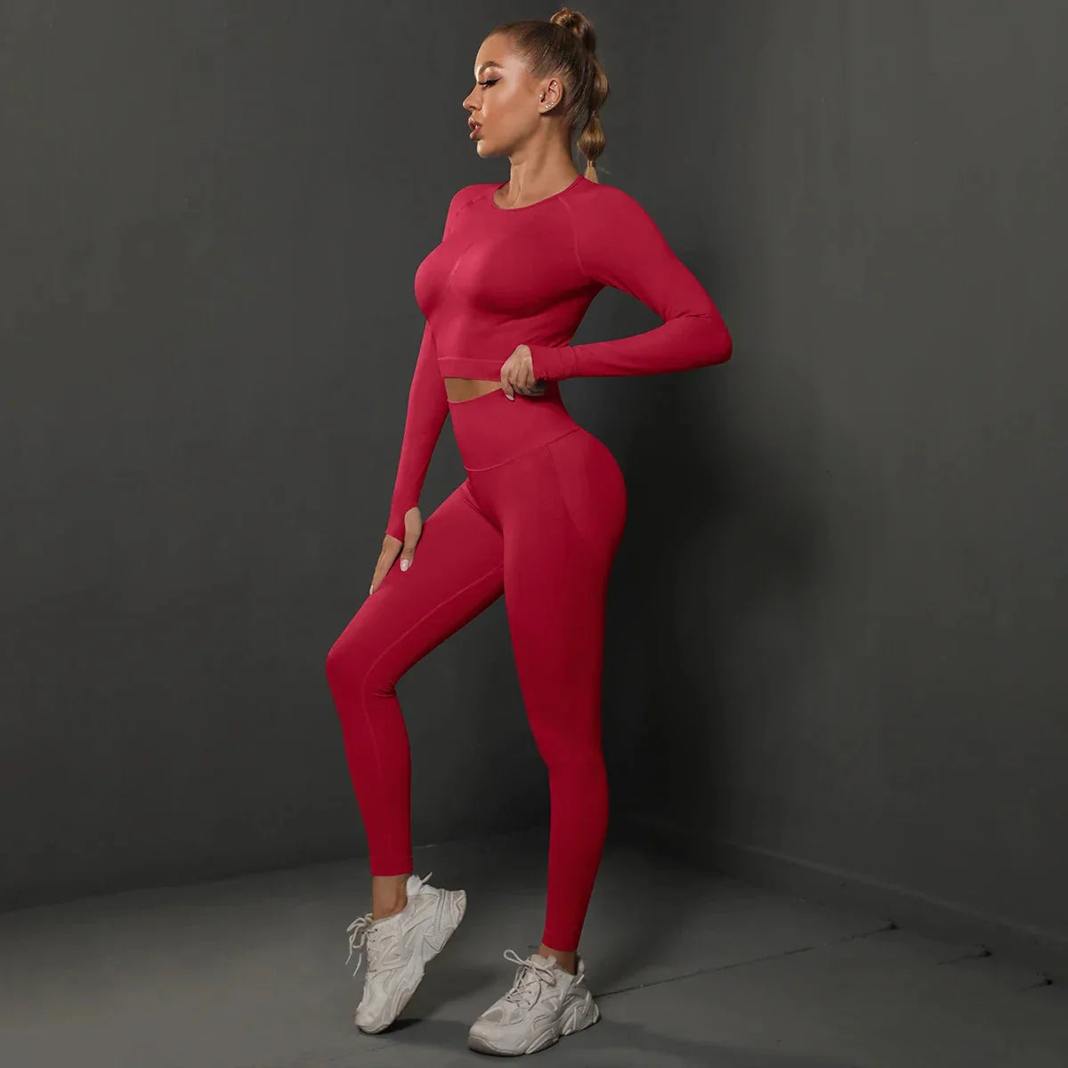 Women's Seamless Long Sleeve Yoga Top FitiqueFit