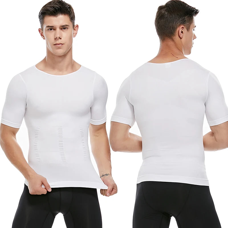 Mens Compression Shirt Undershirt Slimming Tank Top Workout Vest Abs Abdomen Slim Body Shaper NovaCart