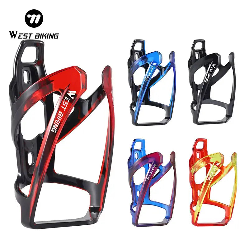 WEST BIKING Bicycle Water Bottle Cage Colorful Gradient Cycling Bottle Holder Ultralight MTB Road Bike Water Bottle Bracket Pi-Mart
