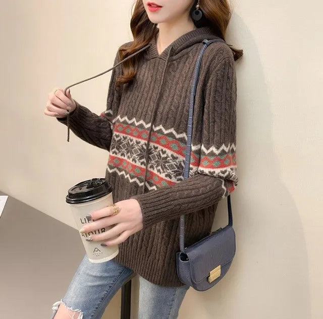 Hoodies Sweatshirt For Women Baggy Sweater Long Sleeve Korean Fashion High Quality Coat Emo Loose Ethnic Style Woman Hooded Tops NovaCart