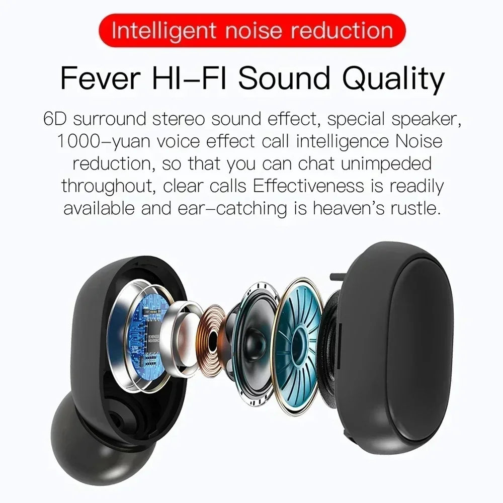 E6S Wireless Bluetooth Earphones TWS Bluetooth Headset Wireless Earbuds Noise Cancelling Earphones with Microphone Headphones NovaCart