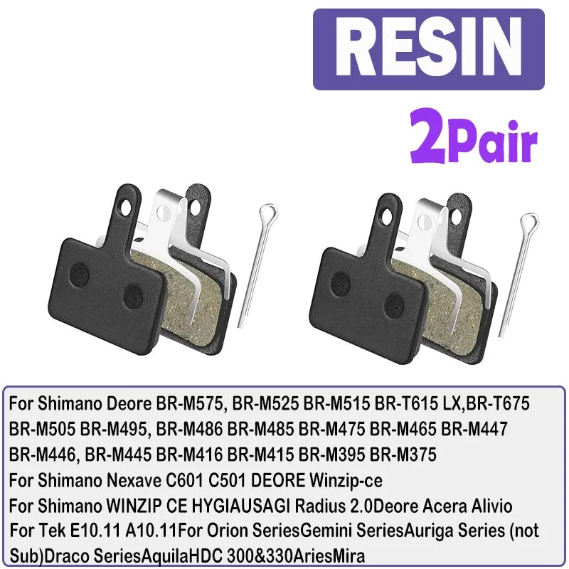 TESNO Bike Resin Disc Brake Pads - Wear-resistant Hydraulic Brake Pads Compatible with SHIMANO B01S/B03S/B05S MTB Parts Pi-Mart