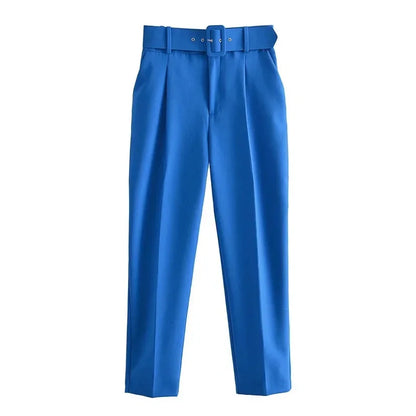 Fashionable Elegant High-Waisted Carrot Pants
