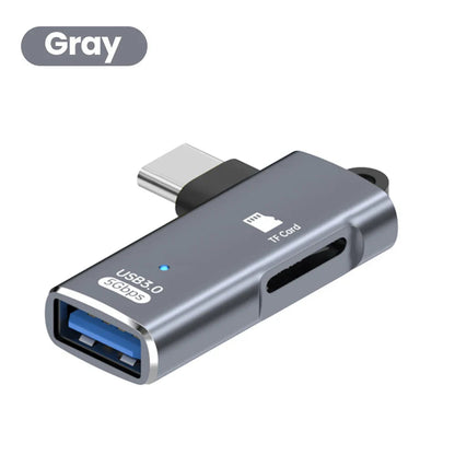 High-Speed 3 in 1 USB 3.0 Type C to TF Card Reader Adapter Memory Card OTG Reader for iPhone 15/16 Huawei PC Laptop Pi-Mart
