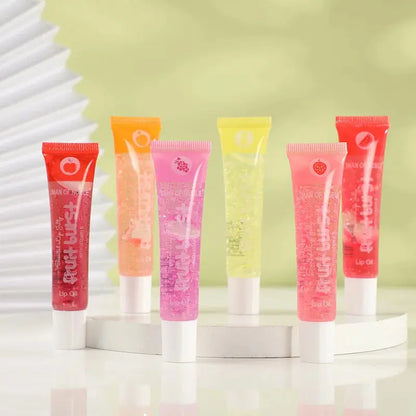 6Pcs Fruity Flavor Watery Glossy Lip Gloss Set Clear Lip Gel Hydrating Moisturizing Lip Gloss Women Lips Makeup Wholesale NovaCart