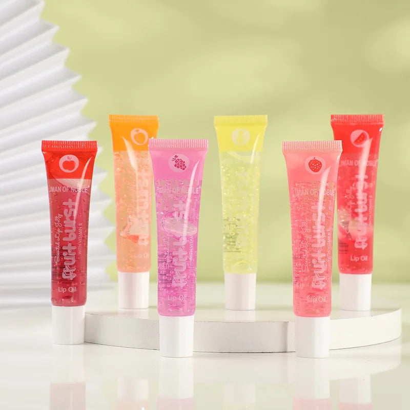 6Pcs Fruity Flavor Watery Glossy Lip Gloss Set Clear Lip Gel Hydrating Moisturizing Lip Gloss Women Lips Makeup Wholesale NovaCart