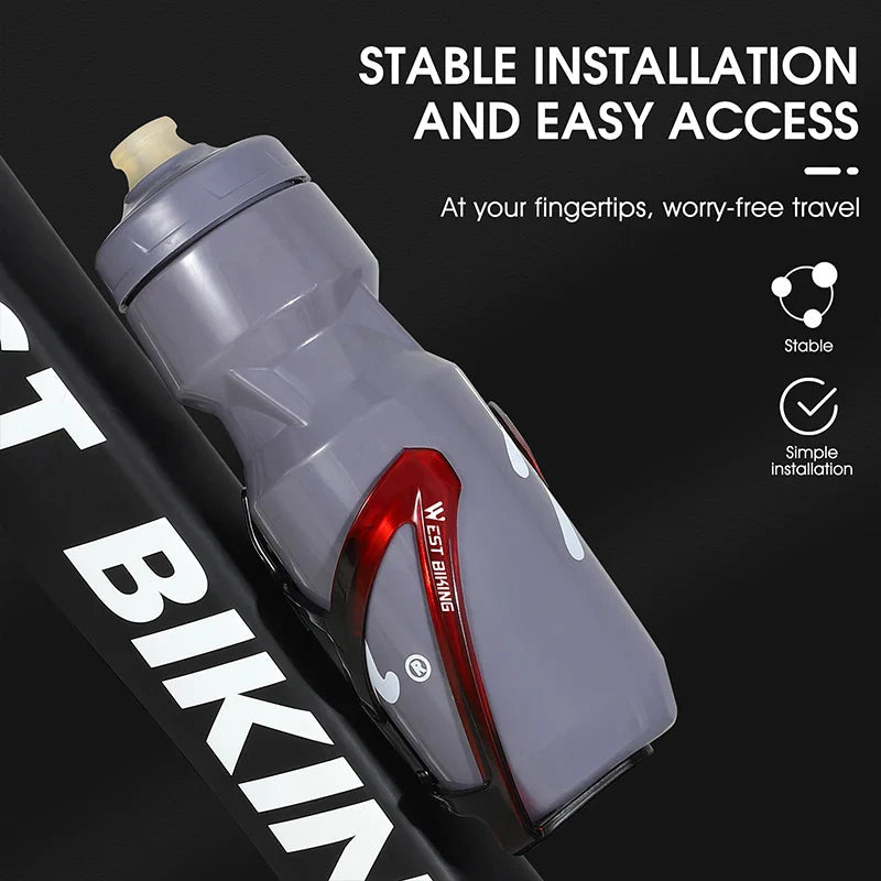 WEST BIKING Bicycle Water Bottle Cage Colorful Gradient Cycling Bottle Holder Ultralight MTB Road Bike Water Bottle Bracket Pi-Mart
