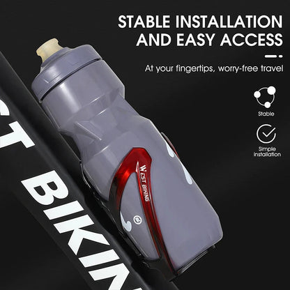 WEST BIKING Bicycle Water Bottle Cage Colorful Gradient Cycling Bottle Holder Ultralight MTB Road Bike Water Bottle Bracket Pi-Mart