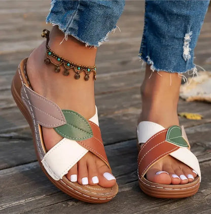Fashion Summer Woman Sandals Shoes Wedge Shoes Woman Retro Slip On Women's Sandals Elegant Footwear Sandalias Mujer Female NovaCart
